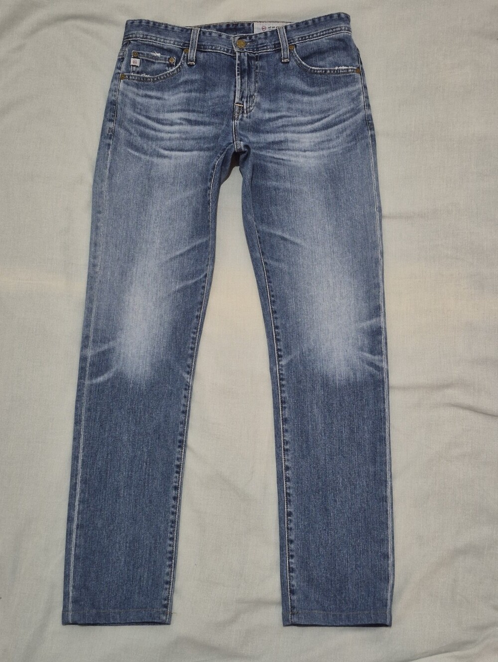 AG-ED Denim Straight Leg Women's Jeans in Light Blue Wash